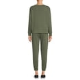 thumbnail image 3 of Secret Treasures Women's and Women's Plus Size Sleep Top and Pants Set, 2-Piece, 3 of 5