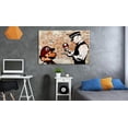 thumbnail image 2 of Tiptophomedecor Stretched Canvas Street Art - Banksy: Mario And Police Brick - Stretched & Framed Ready To Hang Art, 2 of 3