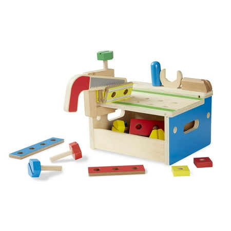 UPC 000772093866 product image for Melissa & Doug Hammer and Saw Tool Bench - Wooden Building Set (32 pcs) | upcitemdb.com