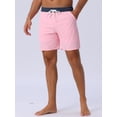 thumbnail image 2 of DARING DIVA Men's Lining Surfing Drawstring Swimming Shorts 36 Pink, 2 of 6