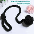 thumbnail image 6 of 1 Pair Home Curtain Tiebacks Hand Knitting Cord Rope Holdbacks, Decorative Window Curtain Tie, Drapery Tie Back with Single Ball, 6 of 9