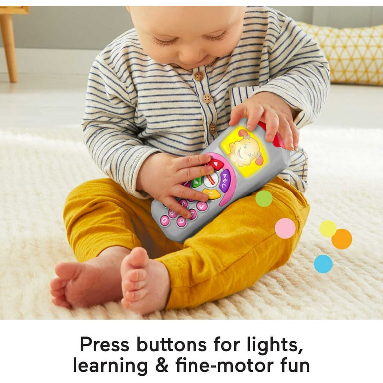 Fisher-Price Laugh & Learn Baby Learning Toy, Puppy's Remote Pretend TV  Control with Music and Lights for Ages 6+ Months