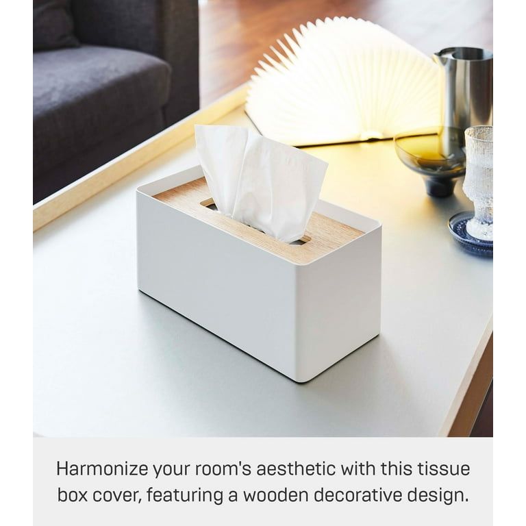 Yamazaki Home Tissue Box Cover - Rectangle, Ash, Steel, Lid, No