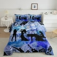 thumbnail image 2 of Erosebridal Music Lover Comforter Sets, Musical Instruments Comforters & Duvets, Modern Watercolor Reversible Bedding Comforter Set, Lightweight Bedroom Decorative, 2pcs, 2 of 7