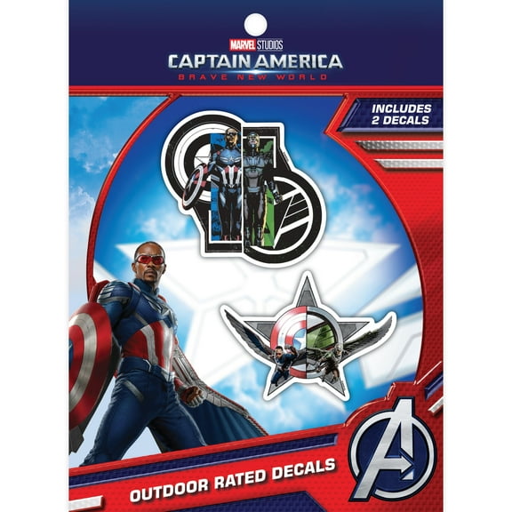 Brave New World Decals - Set of 2 Captain America Green Falcon Stickers for Truck Water Bottle Bike Helmet Laptop Skateboard - Outdoor Rated Water Resistant Vinyl Decals