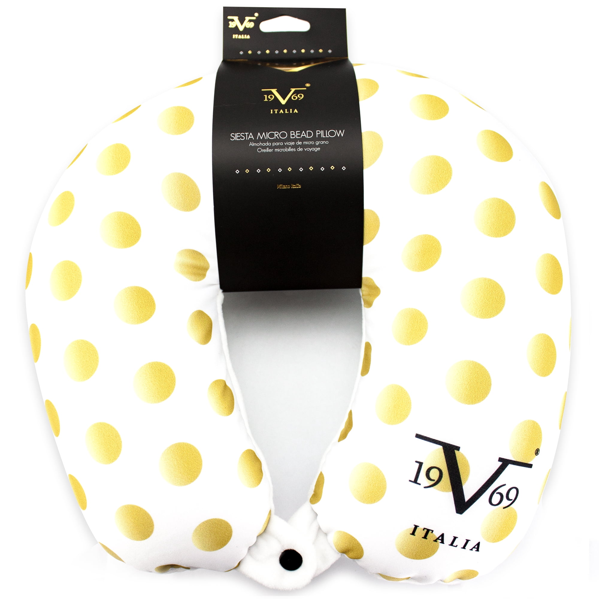 19V69 ITALIA Siesta Microbeads Neck Pillow for Supportive Comfort