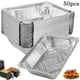 thumbnail image 2 of Bandejas de papel de aluminio antiadherentes para hornear, grado alimenticio, 1100ml, doble cesta, freidoras de aire, horno, asar, 50 piezas, 2 of 4
