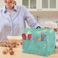 thumbnail image 5 of ZIATUBLES Stand Mixer Dust Cover Machine Washable Kitchen Mixer Cover with Adjustable Drawstring Waterproof Kitchen Mixer Accessories for 4.5-5 Quart Standing Mixer, Dragonfly Dandelion Turquoise, 5 of 7