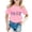 Pink, variant on SUXIAN Girls T Shirt Fashion Letter Print Round Neck Short Sleeve Casual Tee Cute Style Toddler Girl Shirts Pink 8-9 Years
