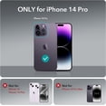 thumbnail image 2 of XUCP-pour iPhone 14 Pro Étui Magsafe avec Support, Protection de Qualité Militaire, Support Anneau avec Caméra Intégrée, Dos Résistant aux Rayures, Étui Classique avec Support pour iPhone 14 Pro 6.1 Pouces, Transparent, 2 of 4