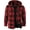 Red, variant on SPEEDRUN Men's Flannel Hooded Jacket Fleece Sherpa Lined Plaid Shirts Zip Up Sweatshirt Hoodies with 4 Pockets Blue M