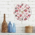 thumbnail image 7 of SKYSONIC Valentine's Day Heart Wall Clock 10 Inch Silent Non Ticking Round Clock Oil Painting Clock Easy to Read Clock for Living Room Bedroom Bathroom Home Decor, 7 of 7