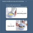 thumbnail image 5 of facefd Instant Noodle Bowls Set Home Use Exquisite Adults Children Solid Color Drainage Tableware Soup Bowl Dinnerware Holder Pink, 5 of 5