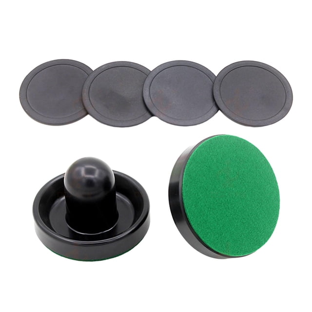 VONKY 1 Ensemble de Mini Pousseurs de Air Hockey et de Rondelles de Air Hockey Palettes de Hockey Petite Taille 2 Pousseurs Rouges Pousseurs Noirs 96 mm