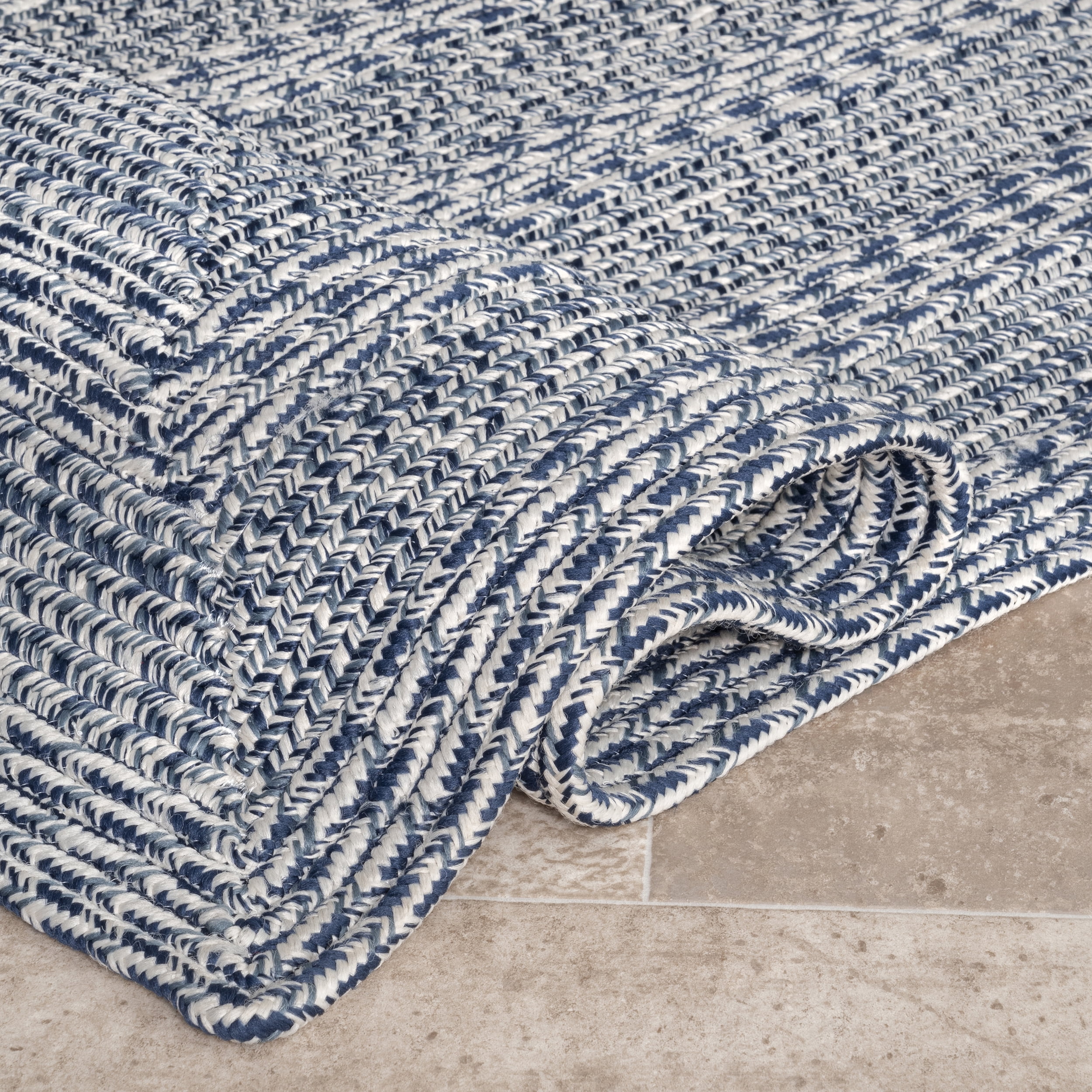 nuLOOM Rowan Braided Texture Indoor/Outdoor Area Rug, 2' 6" x 8', Blue