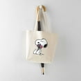 thumbnail image 5 of CafePress - Snoopy With A Flower Bouquet - Unisex Canvas Tote Bag, Beige, 1-Piece, 5 of 7