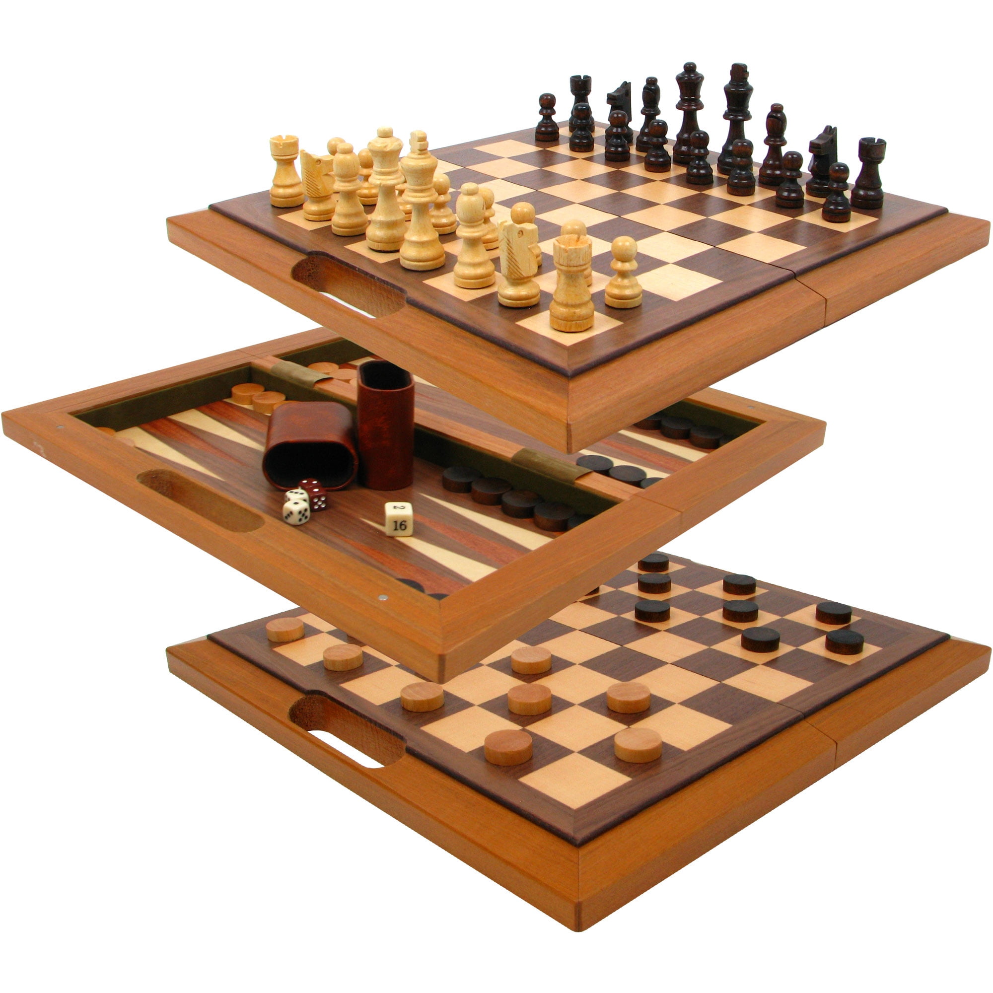 Round 3-in-1 Game Set - Chess, Draughts & Chinese Checkers