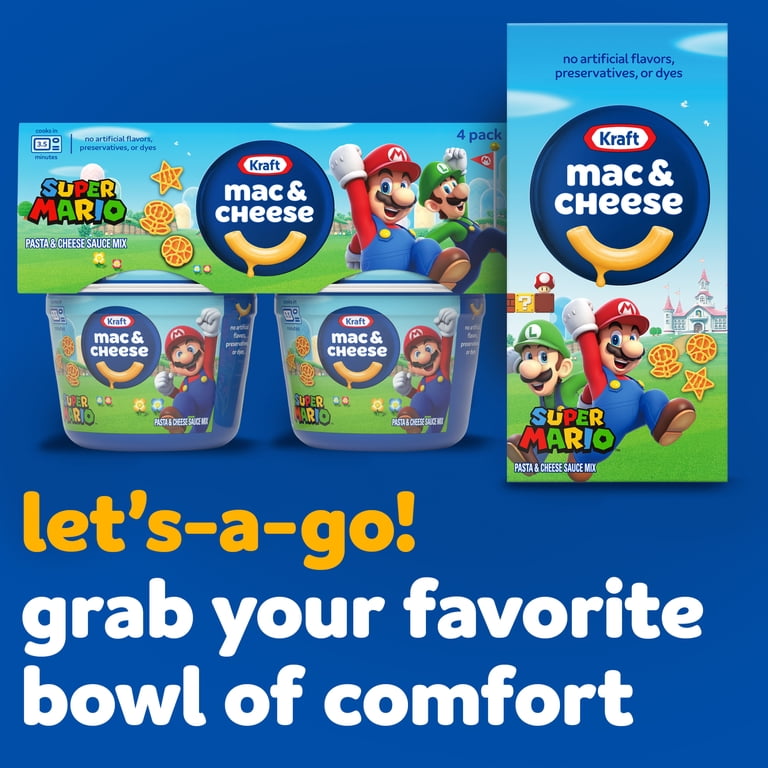 6 pack) Kraft Mac and Cheese with Super Mario Power-Up Pasta