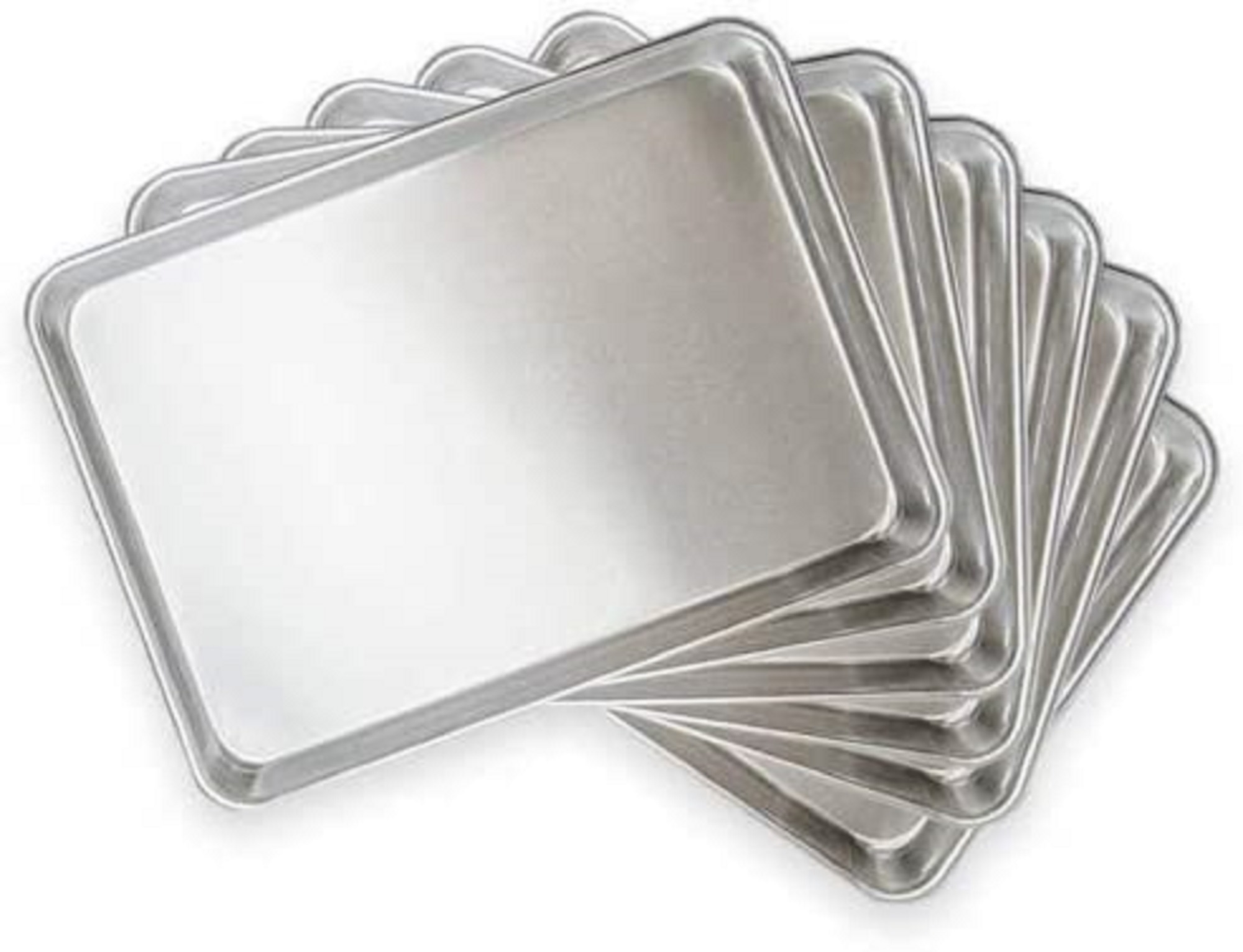 Truecraftware - 9" x 13" Aluminium Commercial Baker's 1/4 Quarter Size Sheets, Set of 12, Baking Trays