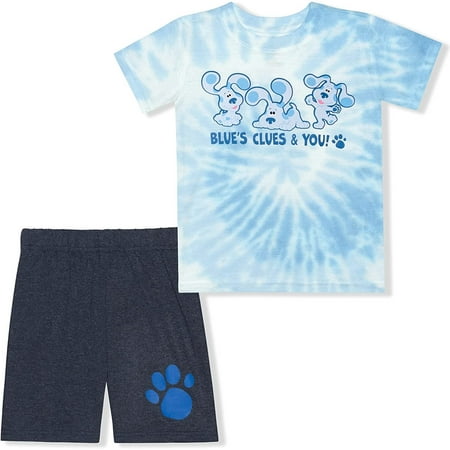 

Blue s Clues Blue Boys 2 Piece Tie Dye Short Set Toddler