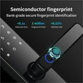 thumbnail image 4 of Serrure Intelligente de Porte Wi-Fi avec Poignée, Serrure de Porte à Empreinte Digitale, Télécommande, Serrure Intelligente pour Porte d'Entrée, Maison, Location, Bureau, Maison Intelligente Intégrée, 4 of 6