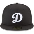 thumbnail image 2 of Men's New Era Black Los Angeles Dodgers 59FIFTY Fitted Hat, 2 of 5