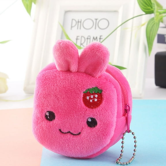 Toddmomy 4Pcs Cute Mini Coin Pouch Plush Storage Pouch for Kids Daily Use 3.1x2.0x2.0in