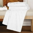 thumbnail image 6 of BNM Fleece Diamond Fluffy Blanket, Full/ Queen, White, 6 of 8