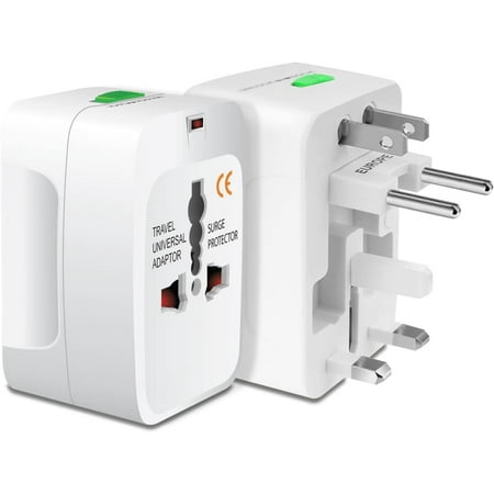 Universal Travel Portable Worldwide Power Adapter Converter All in One International Out of Country, Travel Wall Charger Plug for Input in USA EU UK France Italy Australia India Outlets