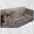 thumbnail image 6 of Floral Soft Flannel Fleece Throw Blanket, Flourishing Spring Flowers Wavy Stripes Vintage Romantic Design, Cozy Plush for Indoor and Outdoor Use, 60" x 80", Dark Brown Sand Brown, by Ambesonne, 6 of 6