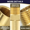 thumbnail image 5 of 2PCS Metal Brass G1/2 Female To 1/2Inch Male Thread Pipe Fitting Adapter For Plumbing And Irrigation Systems, 5 of 9