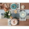 thumbnail image 4 of Farmhouse Table Runner, Vintage Blue and Grey Abstract Art Painting for Kitchen Coffee Table Family Dinners Holiday Parties Wedding Events Decor(13x90 inch), 4 of 6
