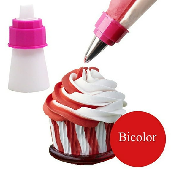 5Pcs Dual-color Tube Converter Tip Cream Bag Nozzles Fondant Cake CEANake Decor