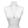 thumbnail image 3 of Delight Jewelry Goldtone Brown Giraffe Print Spinner Be Strong and Courageous Engraved Cross Zoey Necklace, 28", 3 of 4