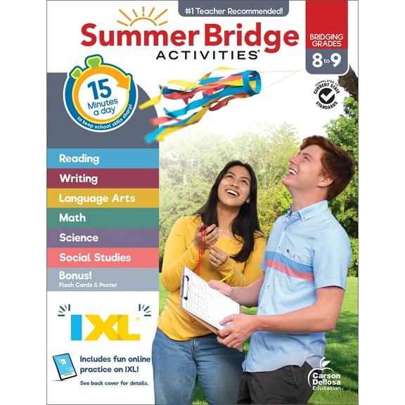 Summer Bridge Activities Workbook (160 pages) Grade 8-9