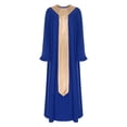 thumbnail image 2 of Raenseen Womens Choir Robe Flared Long Sleeve Ruffled Clergy Dresses Royal Blue S, 2 of 4