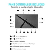 Vetroo 120mm ARGB PWM Fan 3-Pack - High Performance Cooling with Sync RGB & Controller