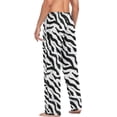 thumbnail image 6 of FREEAMG Zebra Skin Texture Pajama Pants for Men, Men's Separate Bottoms, Pure Cotton Comfortable Lounge Pants for Men（571）, 6 of 7