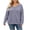 Gray, variant on Enjoytime Plus Size Tops for Women Trendy Knit V-Neck Long Sleeve Shirts Loose Casual Fashion Fall Clothes 2026