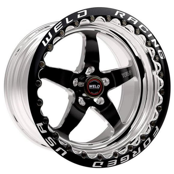 Weld 71HB7100N72F 7.2 in. 5x120 mm Single Beadlock MT S71 17x10 BP &BS High Pad Wheel, Black
