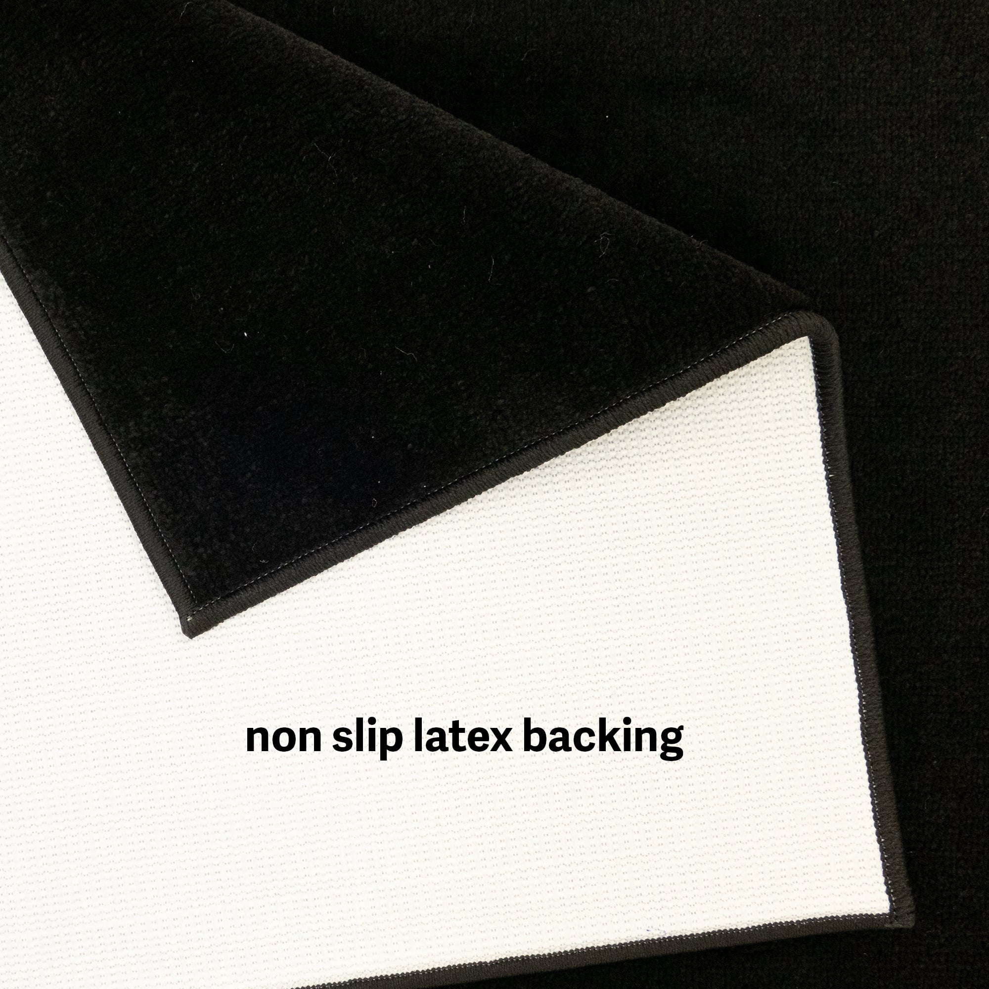 Custom Size Anti-Slip Machine Washable Soft Pile Black Carpet Runner Rugs ( 15' x 26")