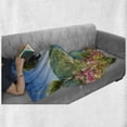 thumbnail image 5 of Tree Soft Flannel Fleece Throw Blanket, Picture of the Famous Amalfi Coast with Gulf Salerno Campania Italy, Cozy Plush for Indoor and Outdoor Use, 50" x 60", Azure Blue Multicolor, by Ambesonne, 5 of 5