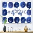 thumbnail image 2 of Designart ' Collection of Astrology Signs On Blue Circles ' Modern Canvas Wall Art Print, 2 of 4