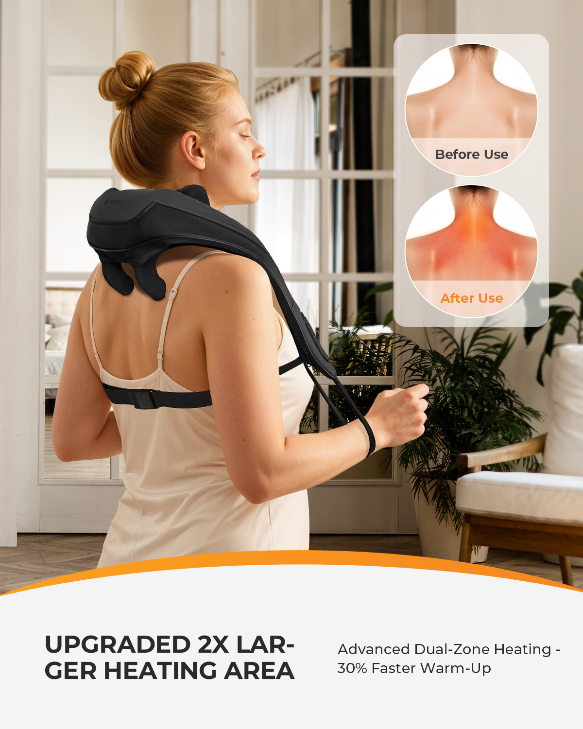 CooCoCo Cordless Neck Massager with Heat photo 4