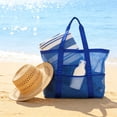 thumbnail image 4 of Yhmxh Mesh Beach Bag, Large Beach Tote Bags for Women Foldable Mesh Swimming Pool Bag with Mini Pockets, Sandproof, Waterproof Large Beach Tote Bags for Family Travel/ Vacation, 4 of 6
