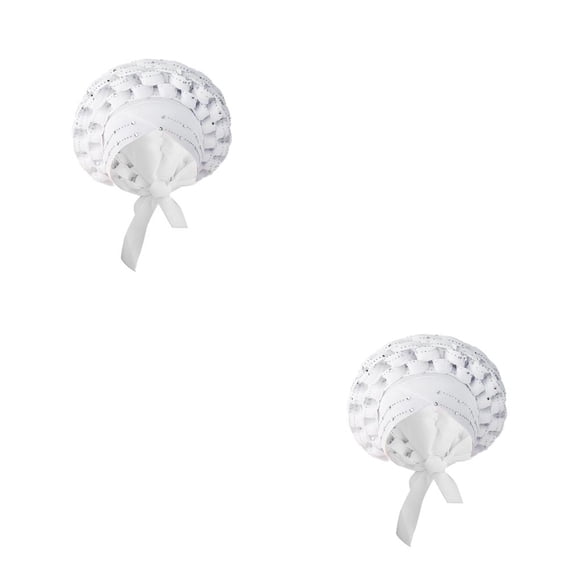 Sonducket Turbante africano para mujer, tocado de lentejuelas, pañuelo para la cabeza, cubierta para el pelo, diadema azul para niñas Type2