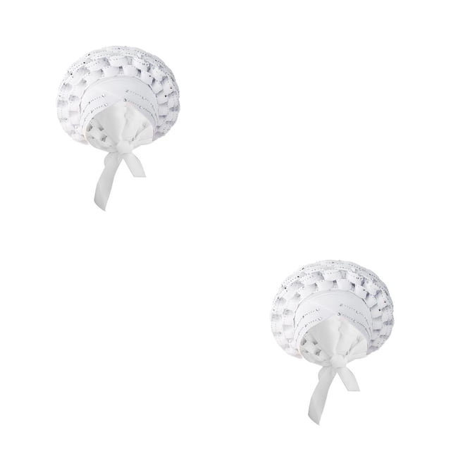 Sonducket Turbante africano para mujer, tocado de lentejuelas, pañuelo para la cabeza, cubierta para el pelo, diadema azul para niñas Type2