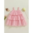 thumbnail image 5 of ZINTAOZT Kids Girl Layerd Tulle Dress Sleeveless Heart Star Sequin Dress Toddler Girl Valentine Princess A-Line Dress, 5 of 8
