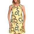 thumbnail image 1 of Fotbe Various Snake Vestido de Verano sin Mangas para Mujer – Vestido Midi Línea A, Estilo Camiseta Floral, Vestido Playero Casual y Fluido, 1 of 7