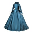 thumbnail image 3 of SCSAlgin Victorian Dress for Women 1800s Medieval Renaissance Dress Corset Flare Sleeve Vintage Dress Cocktail Party Ball Gown, 3 of 4